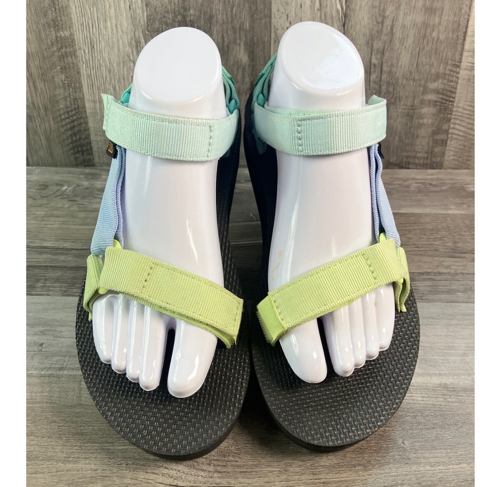 Teva Flatform Universal Pastel Multi Color Platform Sandals Womens 8 1090969 - Picture 3 of 7